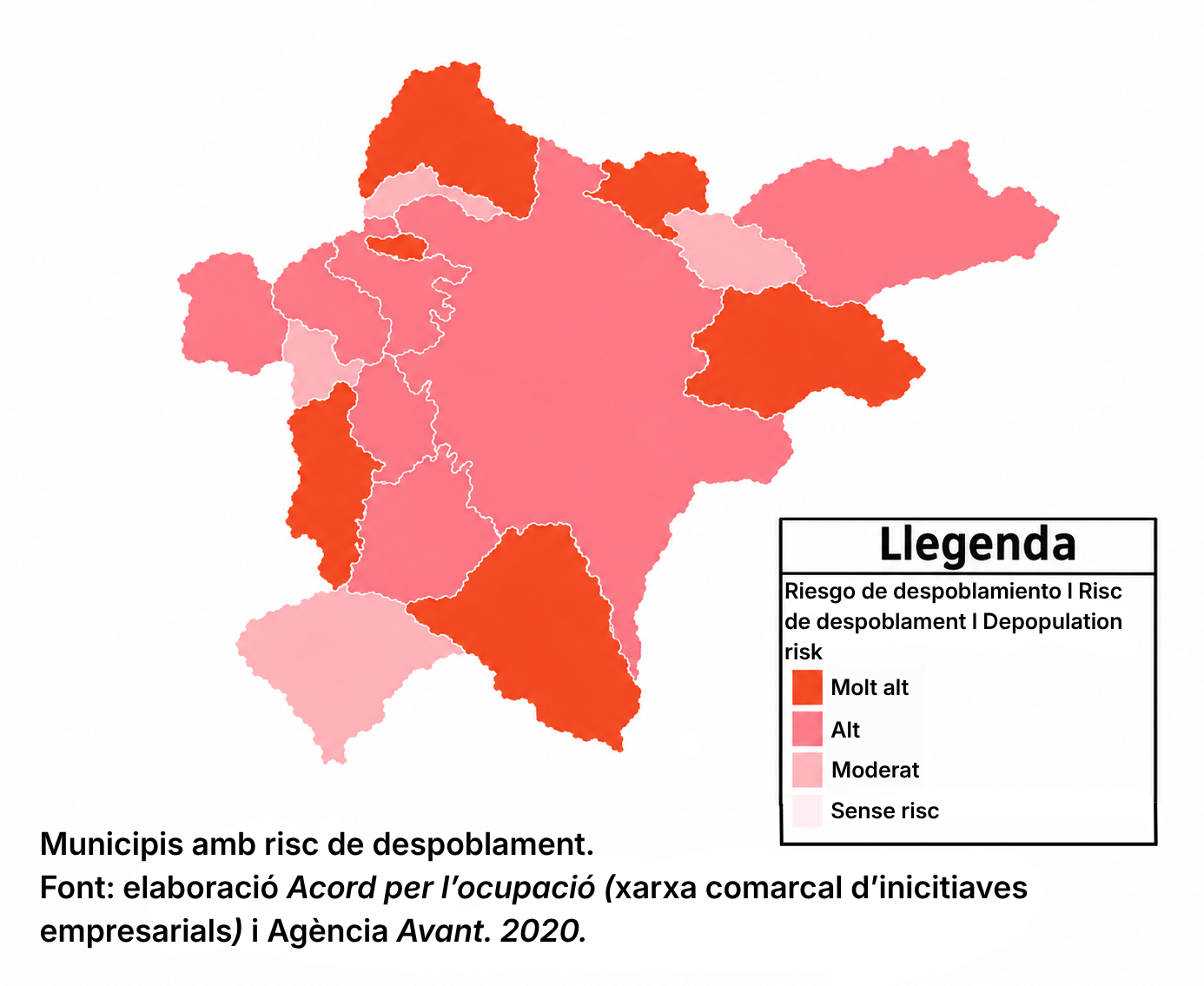 Mapa de risc de despoblament dels Ports